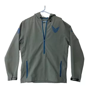 Giacca con cappuccio Nike Calvin Johnson 81 Megatron grigio 1/2 cerniera uomo M Detroit Lions - Foto 1 di 20