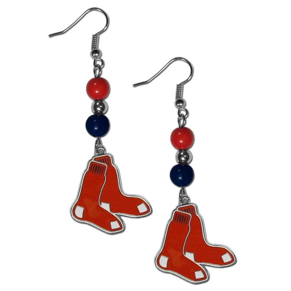 MLB BOSTON RED SOX EARRINGS DANGLE NEW - Изображение 1 из 1