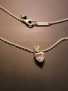 Pandora Double Heart Pendant Sparkling Collier Necklace 391229C01-45 - Picture 1 of 4