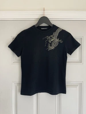 Camiseta vintage Vivienne Tam para mujer M mediana negra manga corta estampado dragón Foto 1 de 4