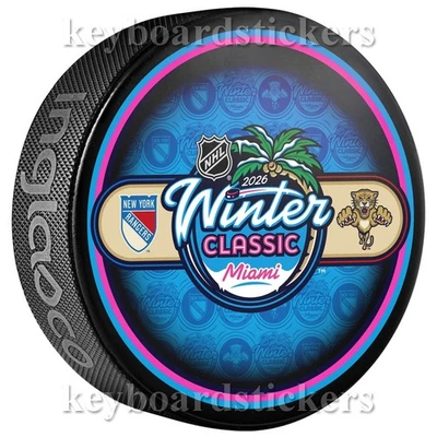 2026 PUCK DE HOCKEY DE DUELO CLÁSICO DE INVIERNO NEW YORK RANGERS VS FLORIDA PANTHERS Foto 1 de 2