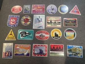 Vintage Travel Label Suitcase Sticker Decal (Sold individually) - Picture 1 of 12