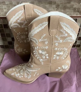 Botas occidentales Bailey para mujer OASIS SOCIETY color albaricoque bordadas talla 7,5 EE. UU. - Imagen 1 de 10