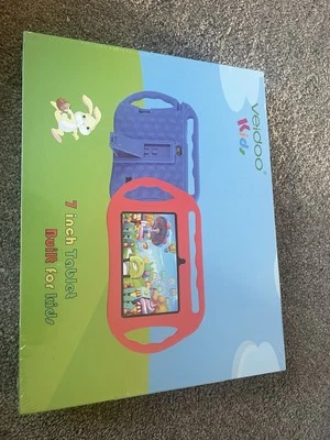 Veidoo Kids 7-inch Tablet x2 With silcone case red & blue  bundle - Image 1 of 2