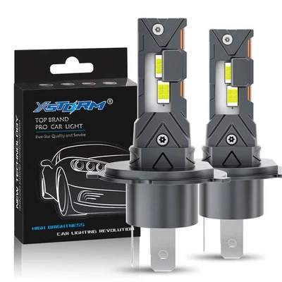 2 LAMPADINE H4 LED da 25000LM 70W 12V AUTO | CANBUS VENTOLA | LUCE BIANCA 6500K - Immagine 1 di 4