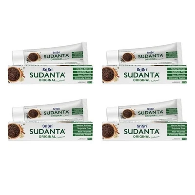 4XSri Sri Tattva Sudanta Ayurvedische Kräuterzahnpasta Ganz Natürlich 200gm - Bild 1 von 4