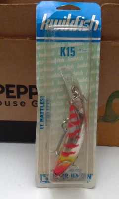Luhr-Jensen K-15 Kwikfish Salmón Señuelo Pre Rapala Nuevo de Lote Antiguo en Paquete Color Caliente Foto 1 de 2
