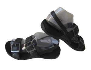 Vionic Reese DAMEN-SANDALEN SCHWARZ WEICHES LEDER SCHNALLE US 10 W BEQUEM KOSTENLOSER VERSAND - Bild 1 von 11