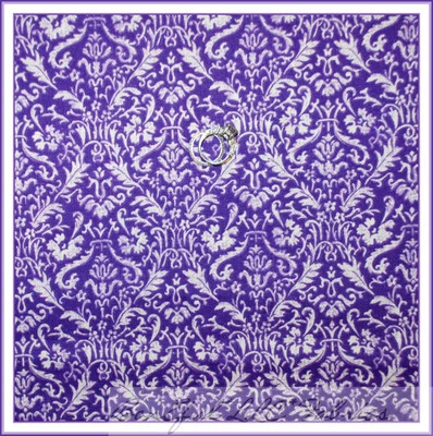BonEful Fabric Cotton Quilt Purple White Flower Girl Damask Lace Calico PA SCRAP - Image 1 of 4
