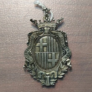 ESPAÑA BARCELONA MEDALLA AYUNTAMIENTO PREMIO APLICACION ESCUDO CIUDAD PLATA? - Foto 1 di 2
