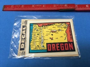OREGON BEAVER STATE ~ Vintage Souvenir Car Decal  - Picture 1 of 1