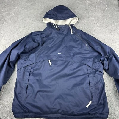Chaqueta Nike Reversible Anorak Para Hombre Grande Azul Marino Blanco Asimétrica Bolsillos con Cremallera Foto 1 de 4