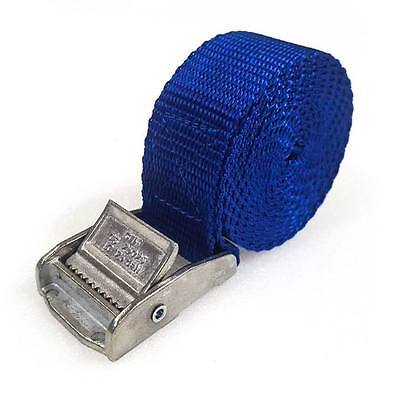 4 Buckled Straps 25mm Cam Buckle 1.5 Meters Long Heavy Duty Load Securing Blue • 6.17€