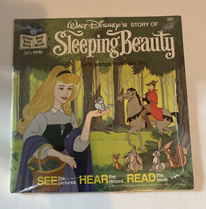 WALT DISNEY Story of SLEEPING BEAUTY Read Along Book And Record   SEALED