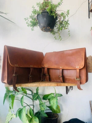 Offre en cuir de chèvre véritable refindée à la main - Photo 1/4