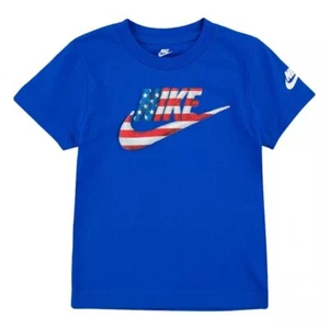 Boy's Nike Patriotic Graphic Tee - Game Royal/Red/White - 5 - NWT - Picture 1 of 1