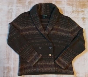 Ralph Lauren LRL Lambswool Cardigan Petite P/L Sweater Fair Isle Jacket - Bild 1 von 9