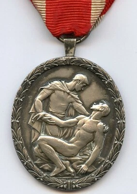 Sweden Swedish Red Cross WWII 1945 Silver Medal of Honor !!! - Image 1 of 4