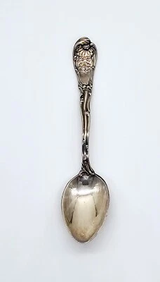 Gorham Demitasse Spoon 4-1/8” Waldorf-Astoria Silverplate Coffee Tea Wreath Logo - Imagem 1 de 4