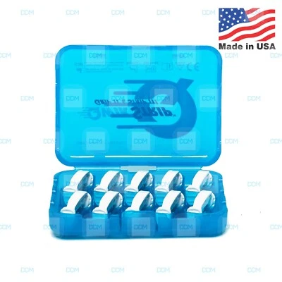 Tiras IPR de acabado QwikStrip, dentadas, paquete de 10, curvas, 0,05 mm, esterilizables en autoclave Foto 1 de 2