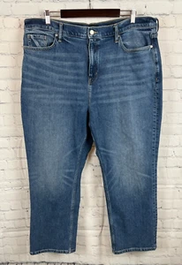 BANANA REPUBLIC high-rise straight ankle blue jeans size 35 NWOT - Picture 1 of 6