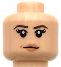 Lego New Minifigure Head Dual Sided Female Peach Lips Brown Eyebrows Beauty Part
