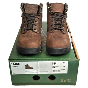 Danner Womens Size 6 W Caliper 5" Brown Leather Waterproof Work Boots 19460 USA - Picture 1 of 11