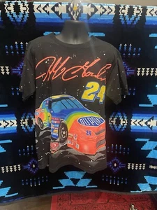 Jeff Gordon Nutmeg T-Shirt Mens L 1995 VTG Racing 24 Nascar All-Over Print NEW - Picture 1 of 18