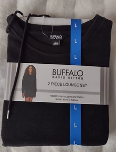 Top And Shorts Lounge Set By Buffalo David Bitton Lounge Set Size L NWT - Picture 1 of 5