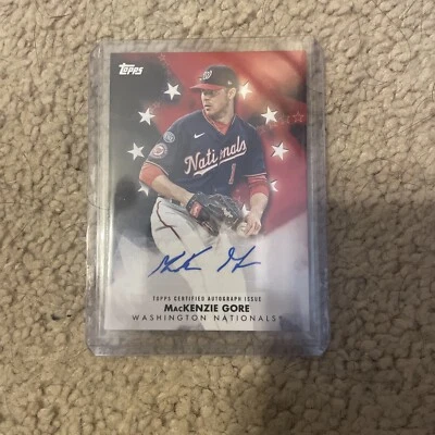 2024 Topps Series 1 MacKenzie Gore Auto Baseball Stars Nationals BSA-MG - Image 1 of 2