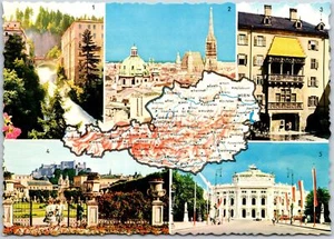 Austria Gasteiner cascada Viena con catedral de San Esteban Innsbruck Austria postal - Imagen 1 de 2