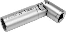 Produktbild - YATO YT-38512 Zündkerzen Schlüssel mit Gelenk 14 mm 3/8" Magnet Nuss Einsatz