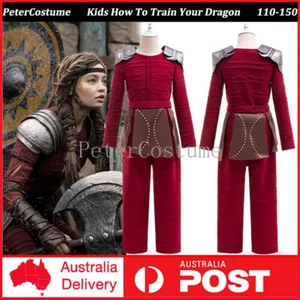 Kids How To Train Your Dragon Astrid Hofferson Costume Cosplay Outfits Book Week - Picture 1 of 22