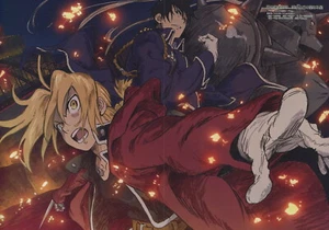poster promo Fullmetal Alchemist Sengoku Basara anime Edward Roy Date Sanada - Picture 1 of 2