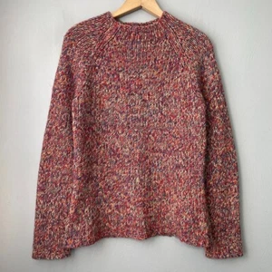 David Brooks Womens Size Medium Marled Rainbow Thick Chunky Knit Sweater Y2K - Picture 1 of 9