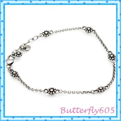 Brighton Flower Silver Retired Anklet — 第 1/3 张图片
