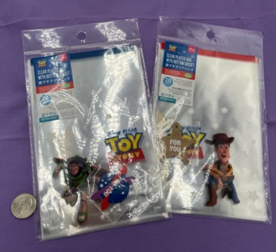 Disney Buzz Lightyear and Woody Clear Plastic Bags with Bottom Gusset - 20 Piece - Image 1 of 3