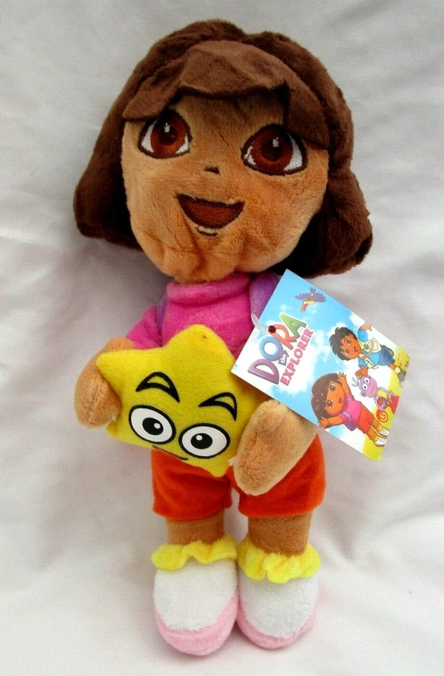 Nick Jr. Dora the Explorer holding Star 10" Plush Doll Stuffed Toy Figure-New! - Image 1 of 1