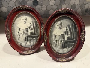 NUEVO Marcos de vidrio burbuja ovalados ornamentados de colección de Grand conjunto de 2 5 X 7 cúpula convexa - Imagen 1 de 12