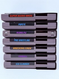 Super Mario Bros. Popeye, Ice Climber NES Nintendo Caja Negra &iexcl;Lote de Videojuegos!