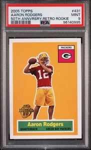 2005 Topps Retro Rookie Aaron Rodgers #431 Super Rare!! Trikot Nummeriert 12/50! - Bild 1 von 2