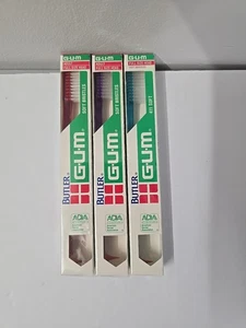 (3) Vintage NOS Gum Butler Ultra Soft Zahnbürste 411 Full Size Kopf - Bild 1 von 11