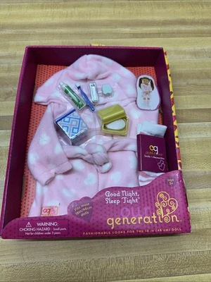 "Accesorios para bata Good Night Sleep Tight Our Generation para muñecas de 18"" nuevos en caja" Foto 1 de 4