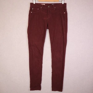 AG Adriano Goldschmied The Legging Super Skinny Corduroy Pants Womens 29R Wine - Picture 1 of 10