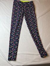 VICTORIAS SECRET PINK ULTIMATE gray neon pink spell out logo leggings Size  Small