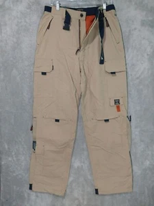 Wearfirst Pants Mens 31x32 Beige Cargo Straight Leg High Rise Y2k Grunge Skate - Picture 1 of 9