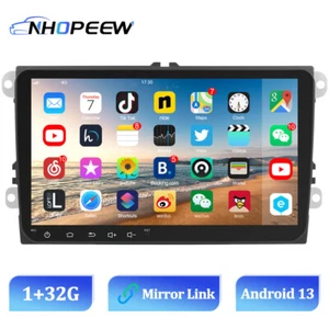 Radio de coche 9" Android 13 GPS Navi para VW GOLF 5 6 Passat B6 Touran Tiguan Polo T5 - Imagen 1 de 14