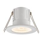 Fire Rated IP65 4W Dimmable LED Fixed Mains Ceiling Downlight Warm White 3000k