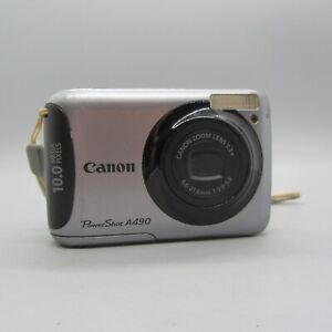 Canon Digital Camera PowerShot A490 10.0MP Silver Tested