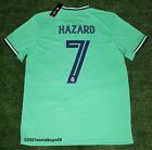 Adidas Men's HAZARD Real Madrid 3rd Soccer Jersey, EH5128, Hi-Res Green, Size L